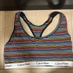 Calvin Klein Multicolor Striped Racerback Bra